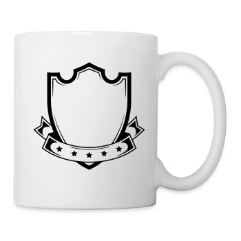 coat of arms blank shield shape - Mug - white - Right