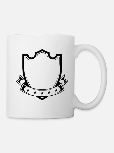 wappen leer schild form - Tasse - Weiß