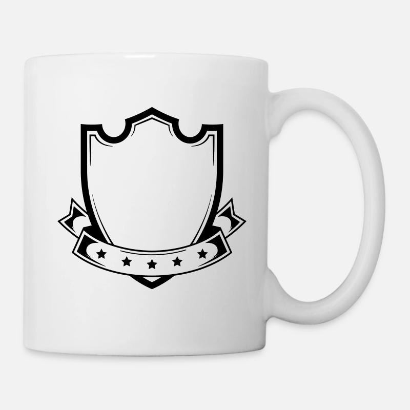 wappen leer schild form - Tasse - Weiß