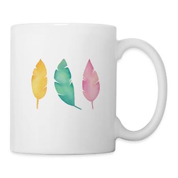 Watercolor feather - Mug - white - Right