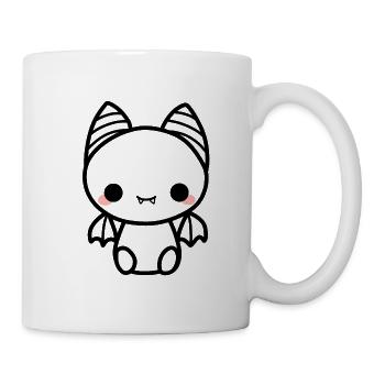 Chauve-souris mignonne - Mug blanc - blanc - Droite