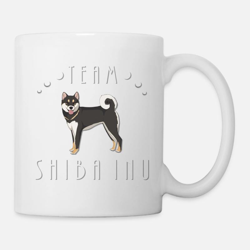 Team Shiba Inu - Black and Tan - Mug blanc - blanc