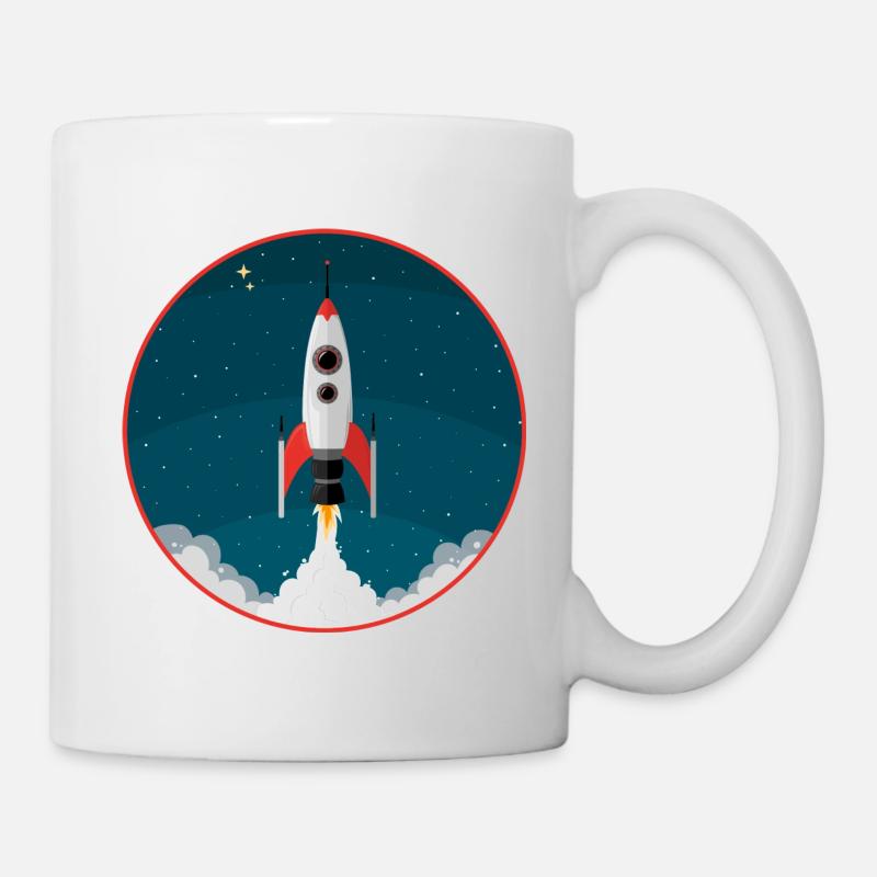 Rakete - Tasse - Weiß