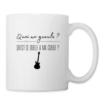 Quoi ma gueule ? Cadeau fan de Johnny guitare - Mug blanc - blanc - Droite