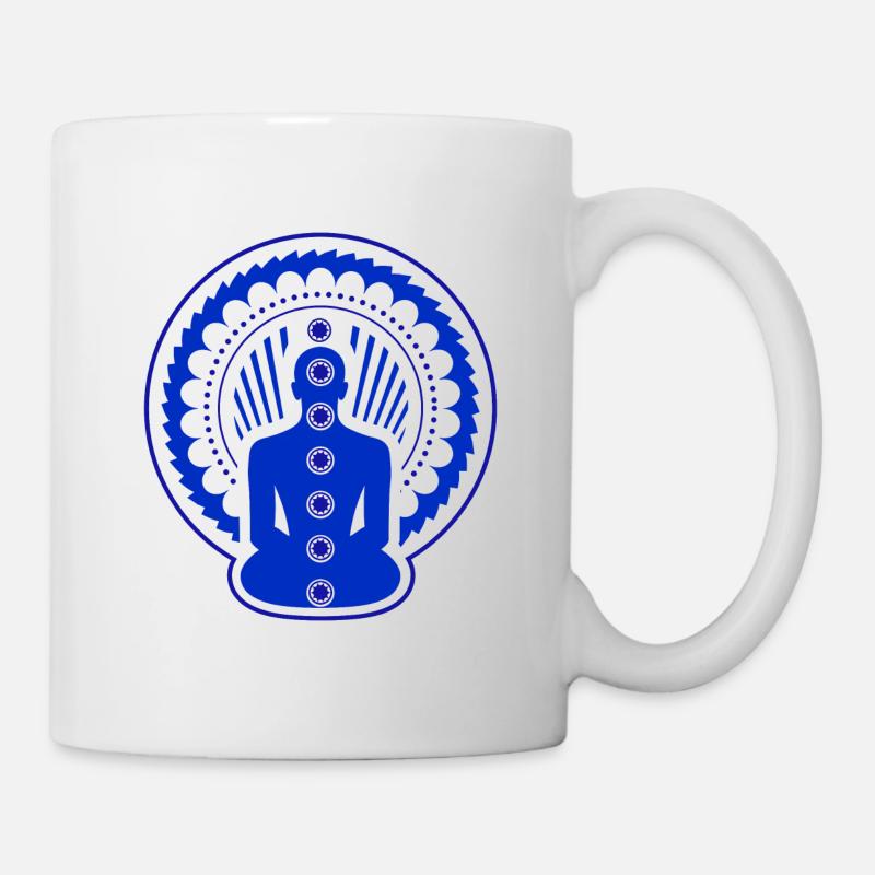7 chakras - inspiration bleue - Mug blanc - blanc
