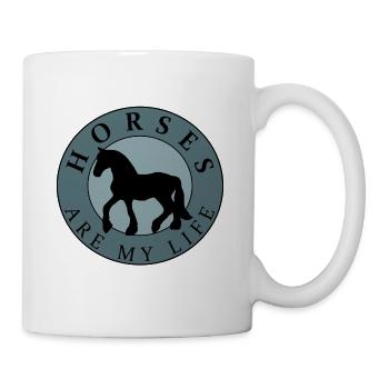 Chevaux, filles femmes, western à cheval, cadeau - Mug blanc - blanc - Droite