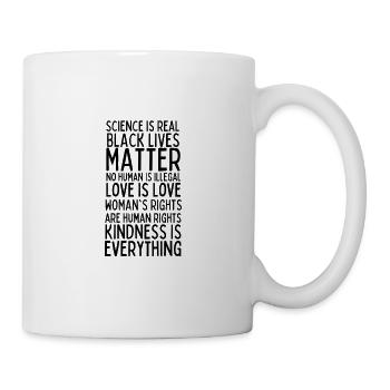 Black Lives Matter Human Rights Respect Love Real - Mug blanc - blanc - Droite