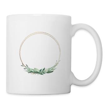 Botanik Kreis personalisierbar - Tasse - Weiß - Rechts