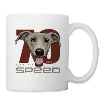 Lévrier chien Greyhound course de chiens sports canins - Mug blanc - blanc - Droite