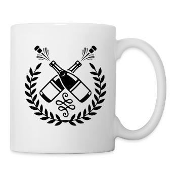 Bouteille de couronne - Mug blanc - blanc - Droite
