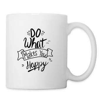 Fais ce que tu es heureux. - Mug blanc - blanc - Droite