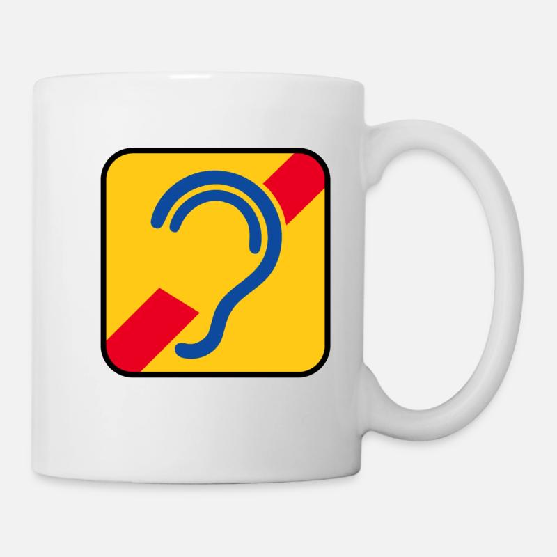 Sourd, malentendant, surdité, malentendant limité. - Mug blanc - blanc