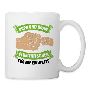 Fliegenfischen Fischen Angeln Angler Fischer - Tasse - Weiß - Rechts