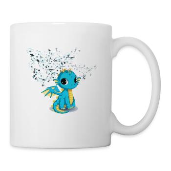 Sweet Chibi Dragon Turquoise - Mug - white - Right