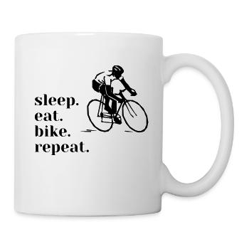 Biking / Fahrrad / Bestseller / Geschenkidee - Tasse - Weiß - Rechts
