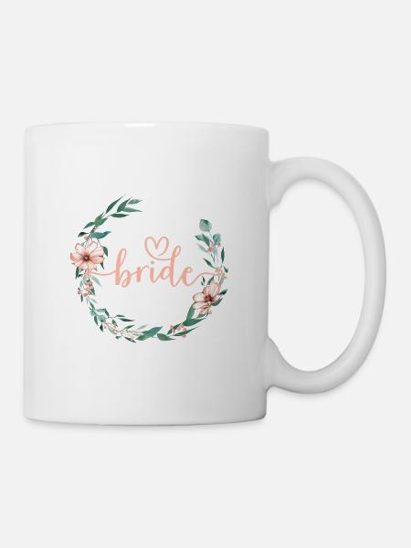 Couronne de fleurs Team Bride 1 - Mug blanc - blanc