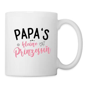 Prinzessin Tochter Baby Girl Mädchen Papa Geschenk - Tasse - Weiß - Rechts