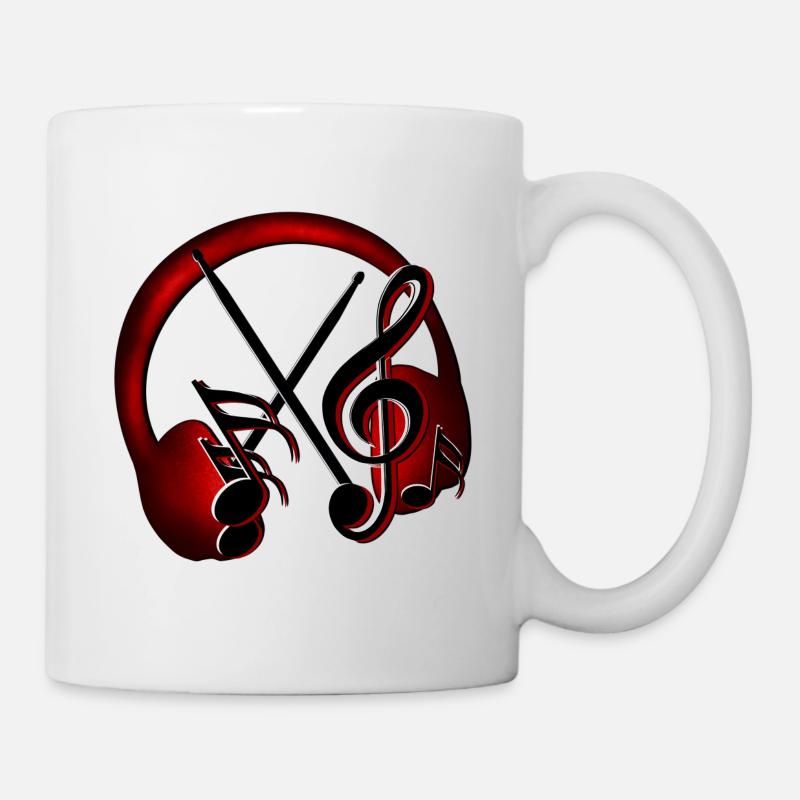 headphones - Mug - white
