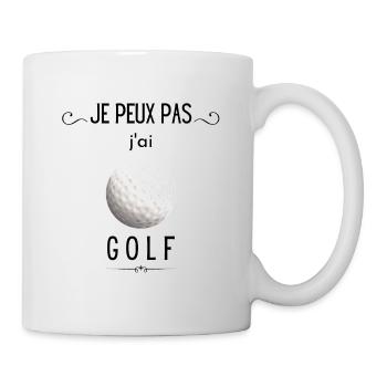 Je peux pas j'ai golf - Mug blanc - blanc - Droite