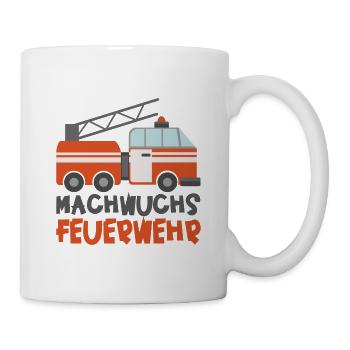 Feuerwehr Nachwuchs Baby Junge Feuerwehrauto Rot - Tasse - Weiß - Rechts