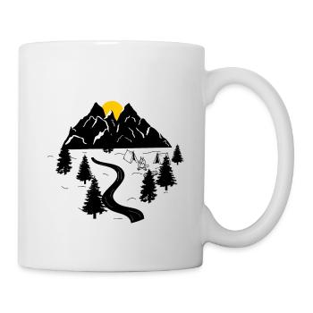 Berg Landschaft Natur Berge - Tasse - Weiß - Rechts
