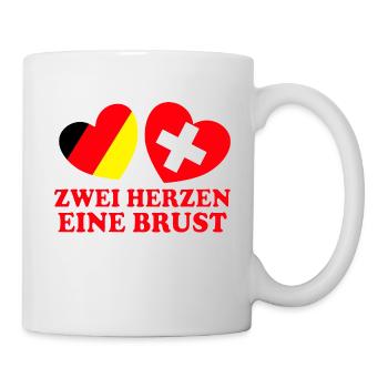 Deutschland Schweiz - Tasse - Weiß - Rechts