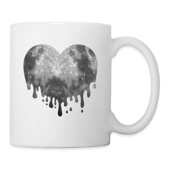 Schmelzendes Mond Herz Vollmond - Tasse - Weiß - Rechts