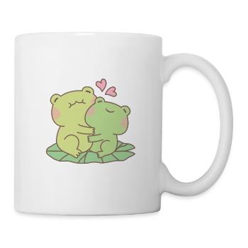 Cute Frogs In Love Couple - Mug - white - Right