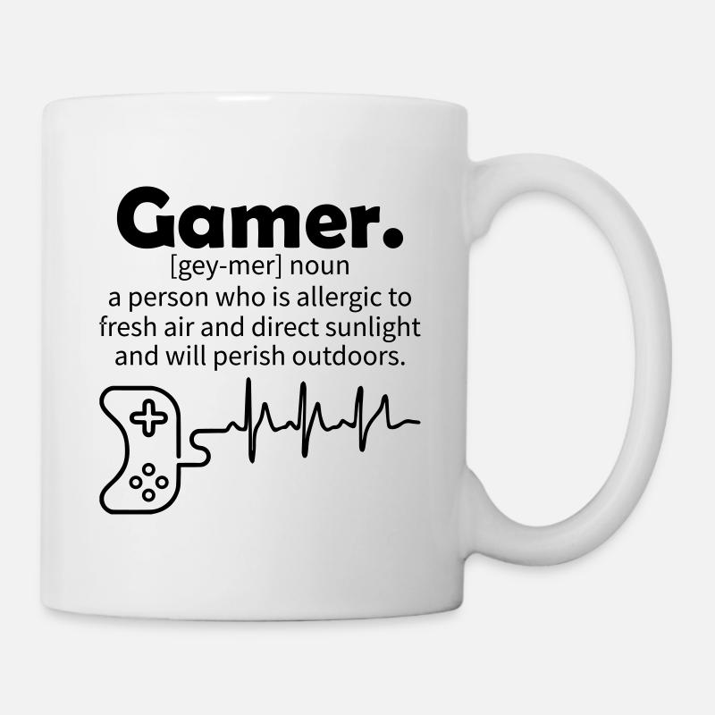 Gamer Funny Tshirt - Tasse - Weiß