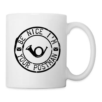Be Nice I'm Your Postman Postbote Post Zusteller - Tasse - Weiß - Rechts