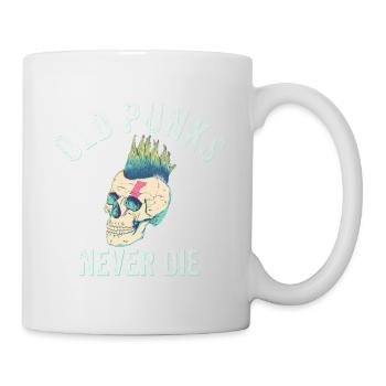 Old Punks Never Die - Vintage Punk - Mug - white - Right