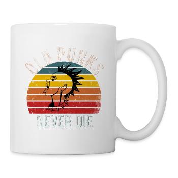 Old Punks Never Die - Vintage Punk - Mug - white - Right