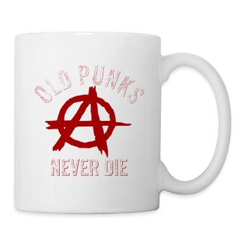 Old Punks Never Die - Vintage Punk - Mug - white - Right