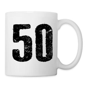 50 nombre vintage - Mug blanc - blanc - Droite