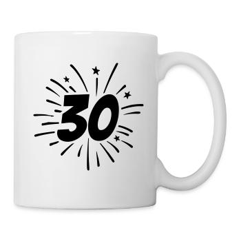 30 ans 30 ans de feux d’artifice - Mug blanc - blanc - Droite
