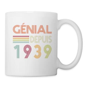 Génial Depuis 1939 Cadeau Retro Anniversaire - Mug blanc - blanc - Droite