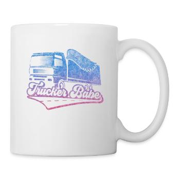 Truckerin Trucker Babe LKW Truck Fahrerin - Tasse - Weiß - Rechts