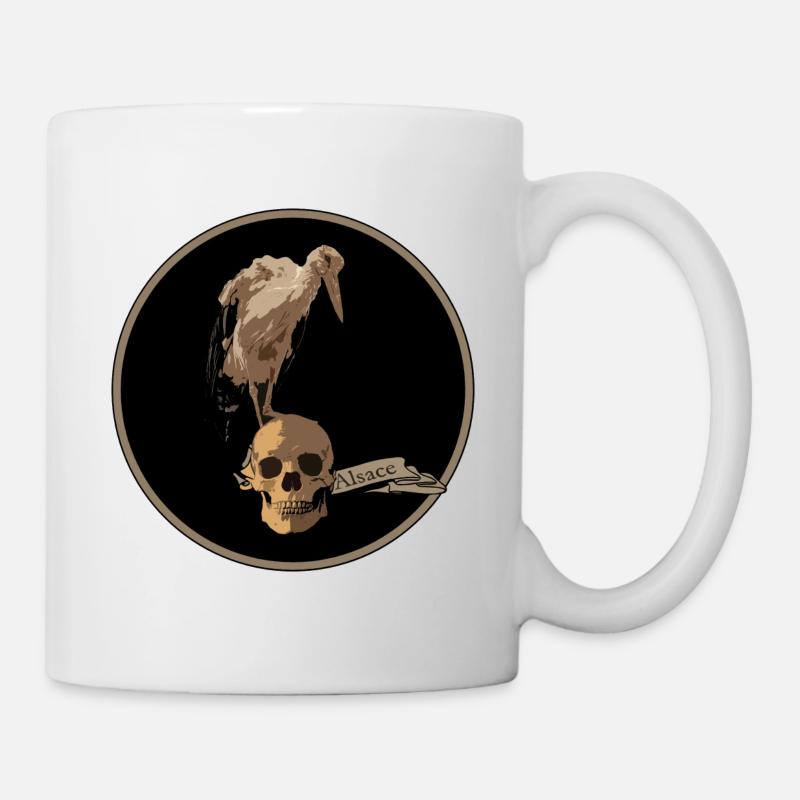 Alsace Stork Crane - Mug - white