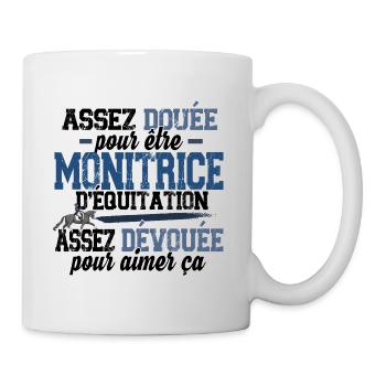 Monitrice d'équitation Métier Cheval Equestre - Mug blanc - blanc - Droite