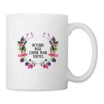 3 - mois de la sensibilisation au cancer du sein - Mug blanc - blanc - Droite