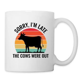 Cows Farming Farmer Farm Agriculture Vintage Retro - Mug - white - Right