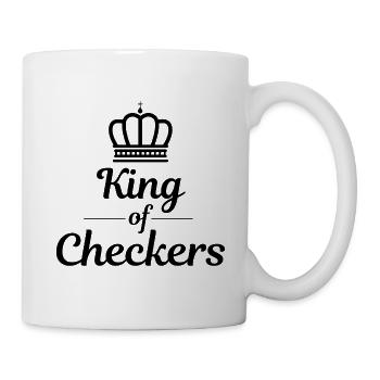 Checkers Draughts Strategy Board Games Funny - Mug - white - Right