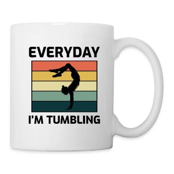 Power Tumbling Gymnastik Turner Akrobatik Lustig - Tasse - Weiß - Rechts