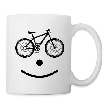 Bike Smile T-Shirt Radfahrer Geschenkidee - Tasse - Weiß - Rechts