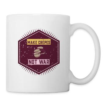 Make crepes not war - Mug - white - Right