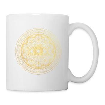 Hand Drawn Ornate Mandala Third Eye - Mug - white - Right