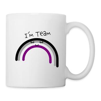 I am Team Asexual Pride Flag - Tasse - Weiß - Rechts