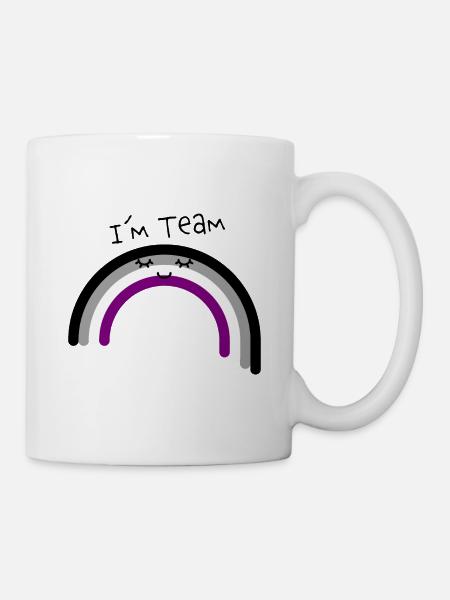 I am Team Asexual Pride Flag - Tasse - Weiß