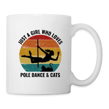 Pole Sport Dance Dancer Acrobatics Cat Lover - Mug - white - Right