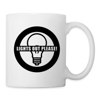 Licht Aus Lampe Ausschalten | FARBE ÄNDERBAR - Tasse - Weiß - Rechts